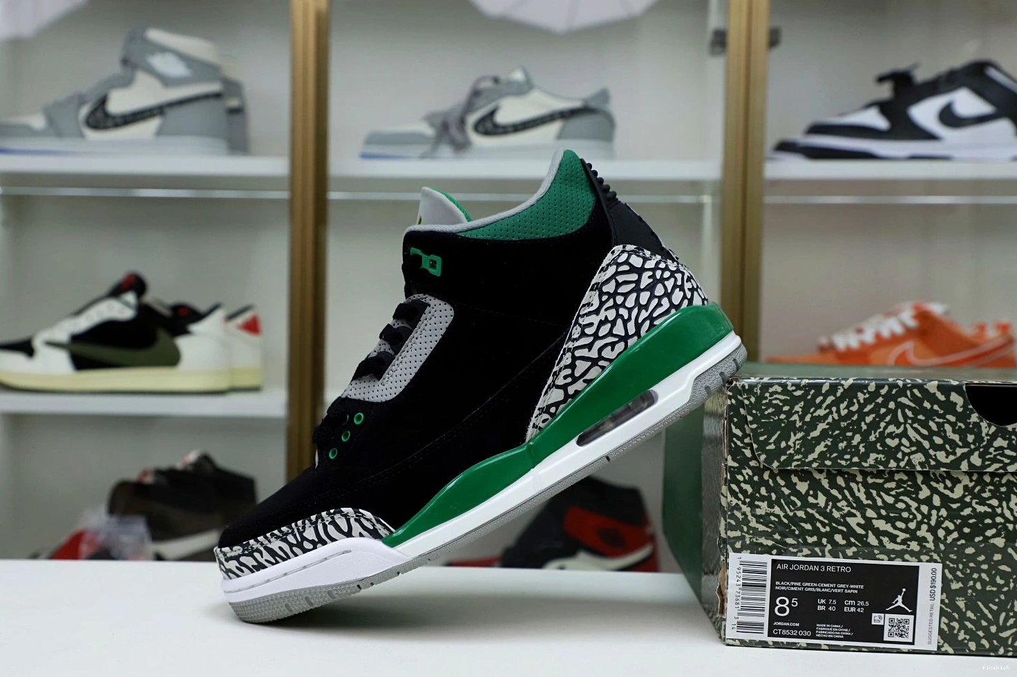 AIR PINE 3 JORDAN GREEN 0707
